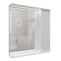 Зеркало Mixline Лайн 60 правое с подсветкой, белое