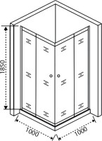 Душевой уголок Good Door Lira CR-100-C-CH 100x100 см