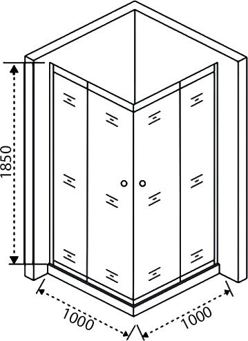 Душевой уголок Good Door Lira CR-100-C-CH 100x100 см