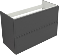 Тумба с раковиной Aquanet Арт 90 подвесная, ясень графит