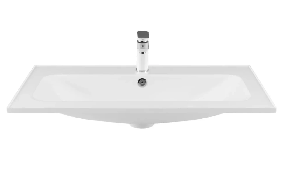 Тумба с раковиной Aquanet Арт 90 подвесная, ясень графит