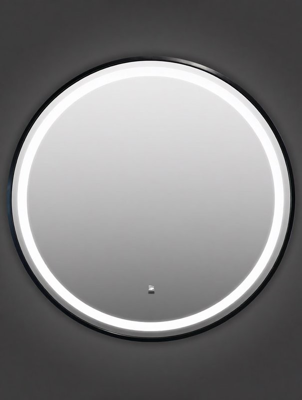 Зеркало круглое Comforty Лея 60 с подсветкой, бесконтактный сенсор, черное