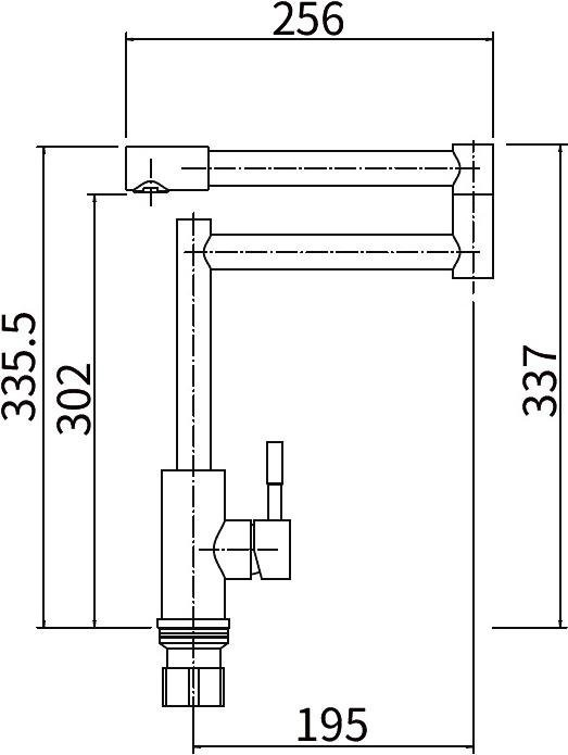 Смеситель для кухни Fashun A54409 сатин
