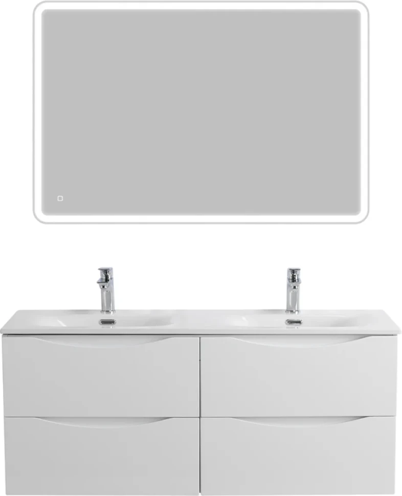 Тумба под раковину BelBagno Marino-cer-n 120 подвесная, bianco lucido, для двоих