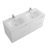 Тумба под раковину BelBagno Marino-cer-n 120 подвесная, bianco lucido, для двоих