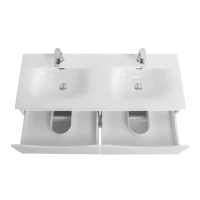Тумба под раковину BelBagno Marino-cer-n 120 подвесная, bianco lucido, для двоих