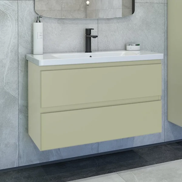 Тумба с раковиной Caprigo Forte 90 подвесная, фисташка