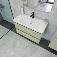 Тумба с раковиной Caprigo Forte 90 подвесная, фисташка