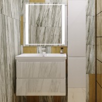 Мебель для ванной комнаты Style Line Даймонд 80 Люкс Plus подвесная, белая