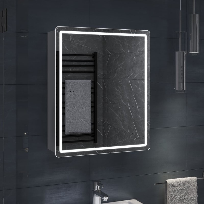 Зеркало-шкаф Vigo Geometry Сlassic 50 L/R с подсветкой, белый