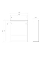 Зеркало-шкаф Vigo Geometry Сlassic 50 L/R с подсветкой, белый