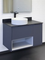 Мебель для ванной комнаты Comforty Джанкой 90 подвесная, антрацит