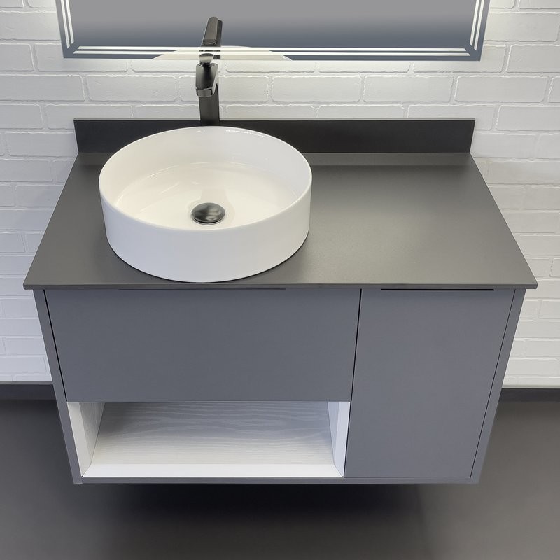 Мебель для ванной комнаты Comforty Джанкой 90 подвесная, антрацит