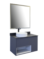 Мебель для ванной комнаты Comforty Джанкой 90 подвесная, антрацит