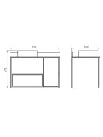 Мебель для ванной комнаты Comforty Джанкой 90 подвесная, антрацит