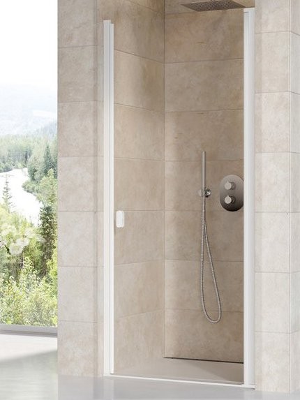 Душевая дверь в нишу Ravak Chrome CSD1-90 профиль белый, стекло прозрачное