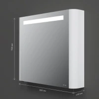 Зеркало-шкаф AM.PM Sensation 80 L с подсветкой, белый глянец