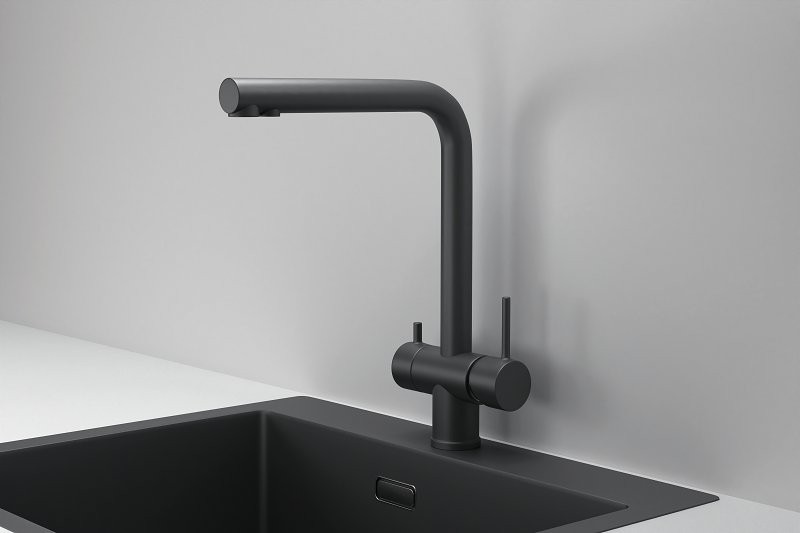 Смеситель для кухни Granula Kitchen Space 7011, черный матовый
