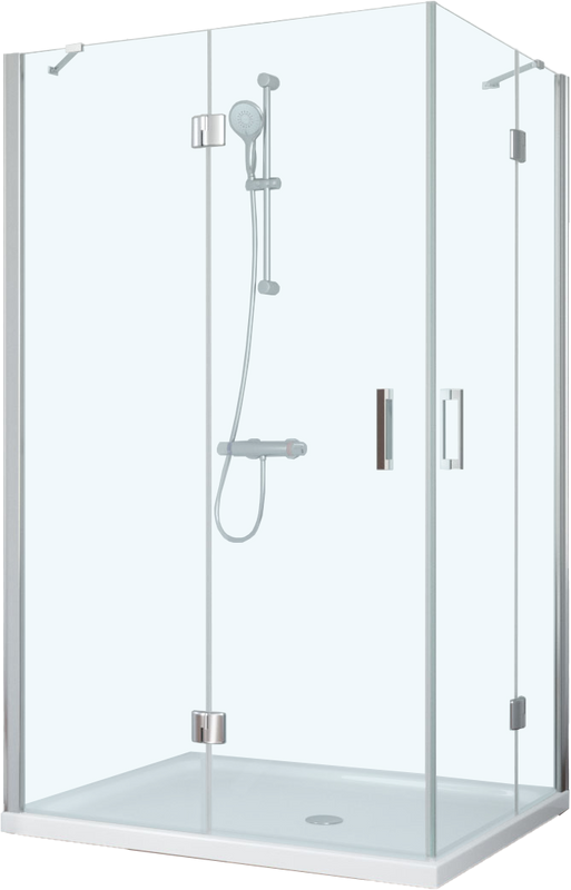 Душевой уголок Vegas Glass AFA-F TUR NOVO h1890 110*100 08 01 L профиль глянцевый хром, стекло прозрачное