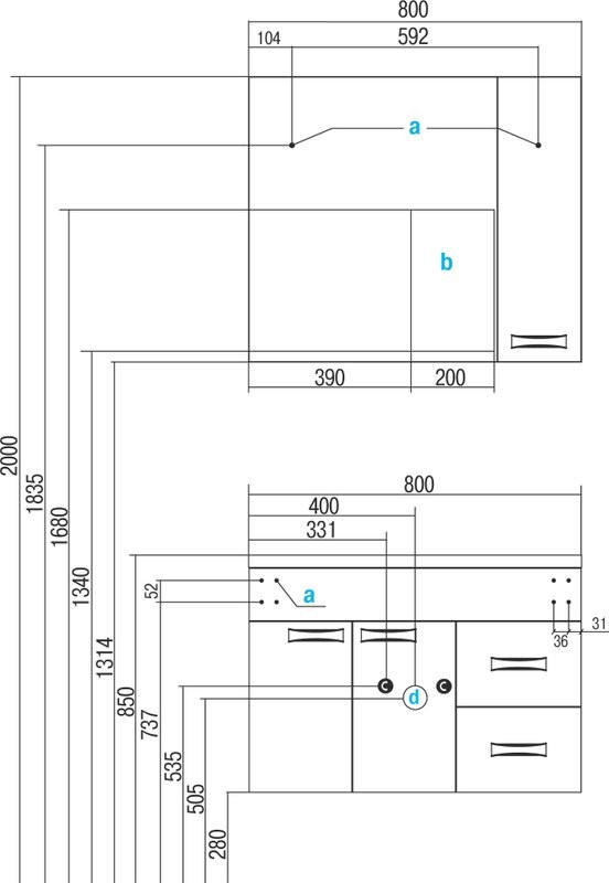 Тумба под раковину AQUATON Диор 80 белая