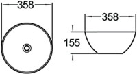 Накладная раковина SantiLine SL-1040