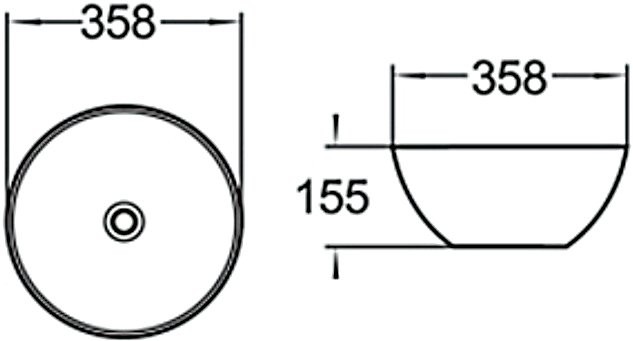Накладная раковина SantiLine SL-1040