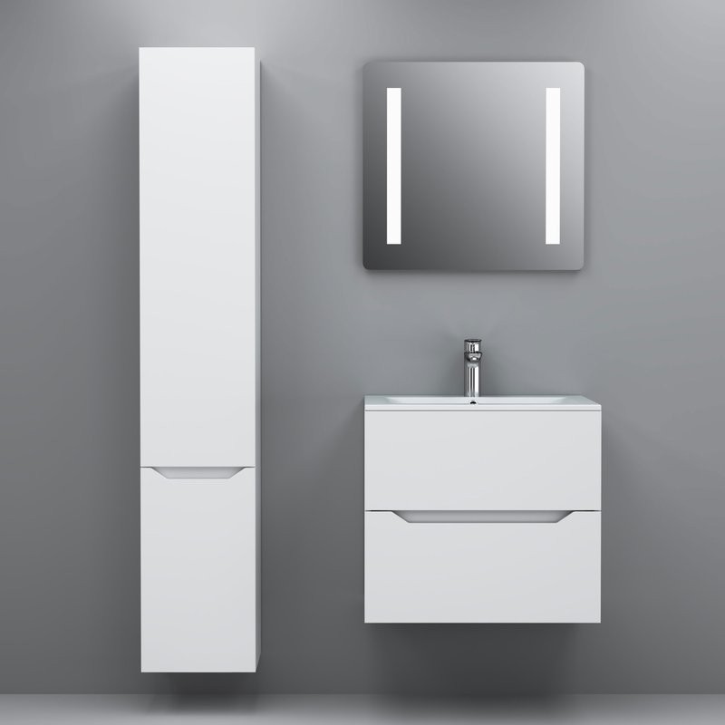 Шкаф-пенал для ванной AM.PM Tender R подвесной, белый глянец