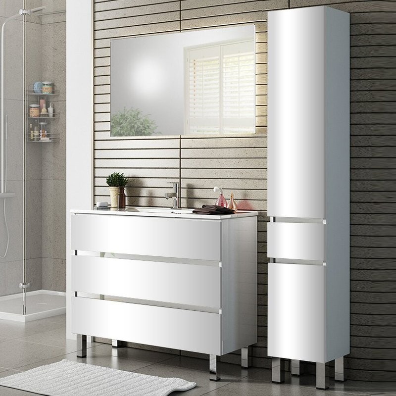 Тумба с раковиной Sanvit Кубэ -3 70 белый глянец