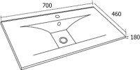Тумба с раковиной Sanvit Кубэ -3 70 белый глянец
