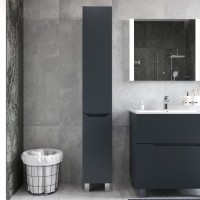 Шкаф-пенал для ванной AM.PM Tender R напольный, графит матовый