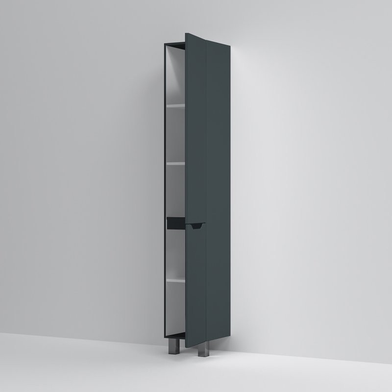 Шкаф-пенал для ванной AM.PM Tender R напольный, графит матовый