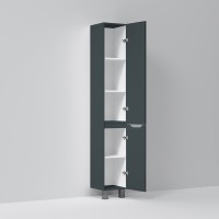 Шкаф-пенал для ванной AM.PM Tender R напольный, графит матовый