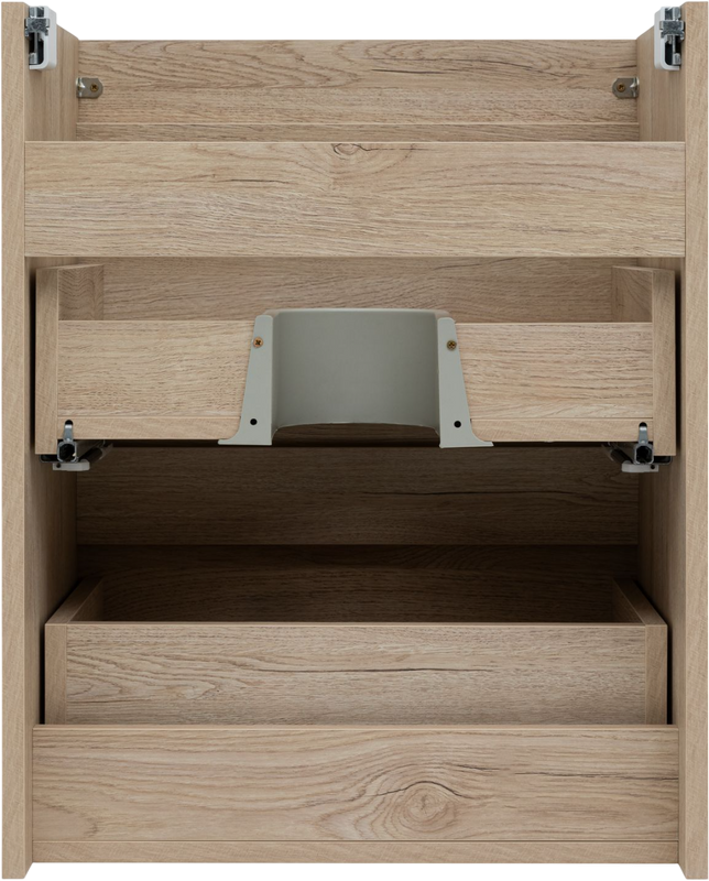 Тумба под раковину без столешницы Aquanet Нота new 50 подвесная, дуб светлый