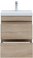Тумба под раковину без столешницы Aquanet Нота new 50 подвесная, дуб светлый