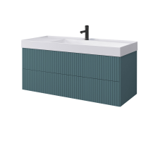 Тумба с раковиной Belux Сиртаки 120 подвесная, голубой малахит матовый , раковина 1200-02