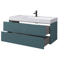 Тумба с раковиной Belux Сиртаки 120 подвесная, голубой малахит матовый , раковина 1200-02