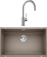Комплект Мойка Blanco Subline 700-U серый беж + Смеситель Candor 523120 Комплект Мойка Blanco Subline 700-U серый беж + Смеситель Candor 523120