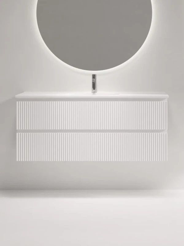 Тумба с раковиной Sancos Snob R 120 Bianco, раковина CN7028