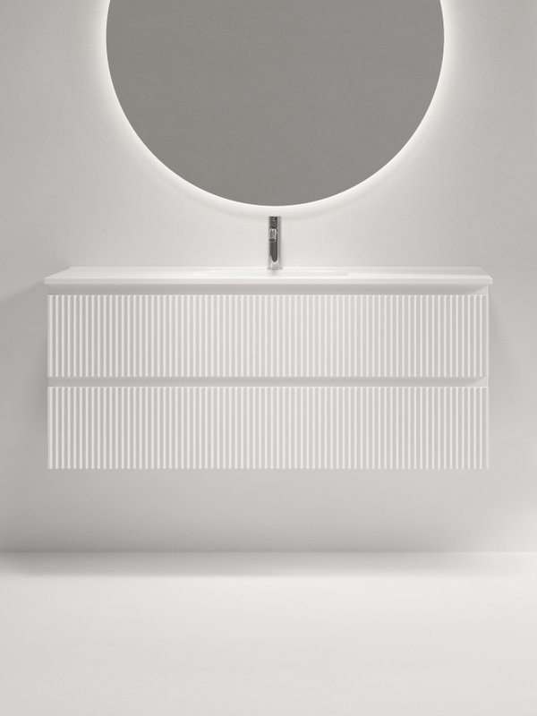 Тумба с раковиной Sancos Snob R 120 Bianco, раковина CN7028