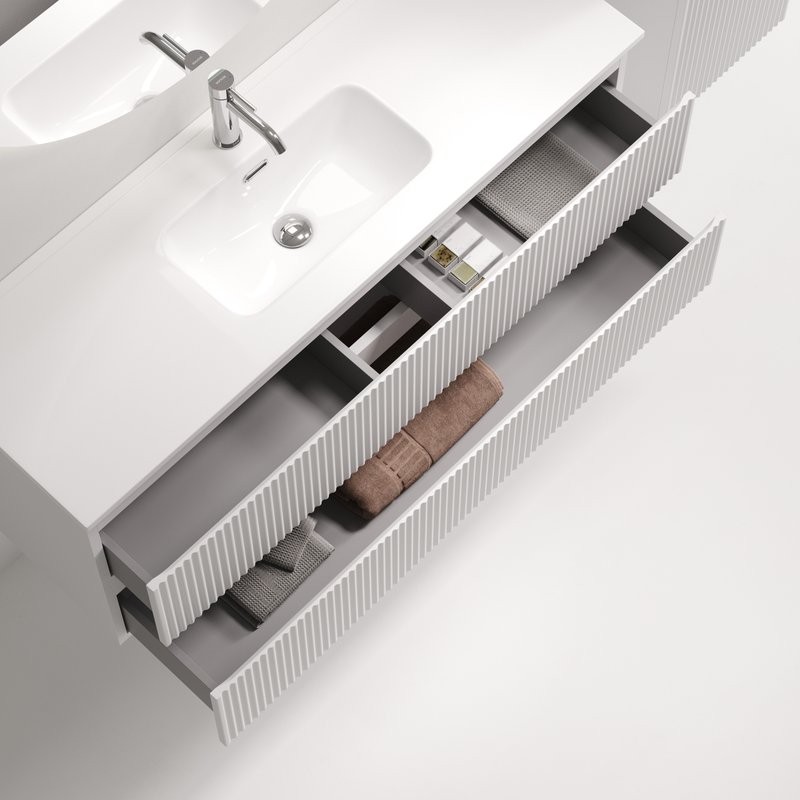 Тумба с раковиной Sancos Snob R 120 Bianco, раковина CN7028