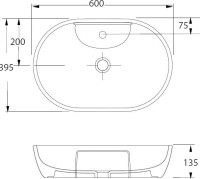 Накладная раковина beWash Bogen 60 белая матовая