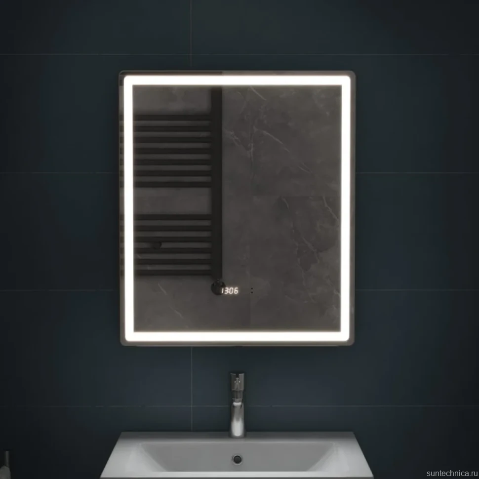 Зеркало Vigo Geometry Luxe 60 с подсветкой и антизапотевателем
