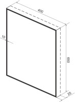 Зеркало Wellsee 7 Rays’ Spectrum 40х65 с подсветкой, черное