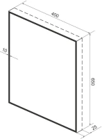 Зеркало Wellsee 7 Rays’ Spectrum 40х65 с подсветкой, черное