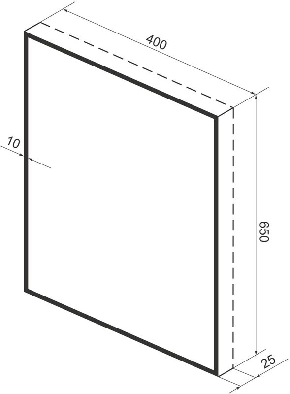 Зеркало Wellsee 7 Rays’ Spectrum 40х65 с подсветкой, черное
