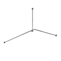Угловой карниз для ванны Wasserkraft Dinkel SC-469018 180x90 см, Г-образный, серебристый