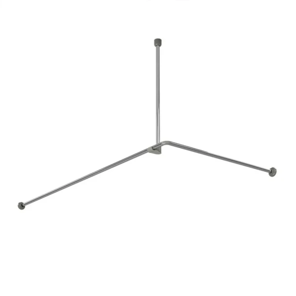 Угловой карниз для ванны Wasserkraft Dinkel SC-469018 180x90 см, Г-образный, серебристый