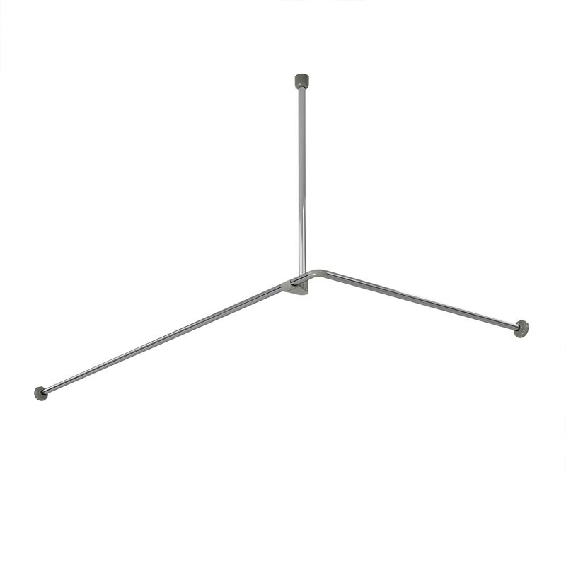 Угловой карниз для ванны Wasserkraft Dinkel SC-469018 180x90 см, Г-образный, серебристый