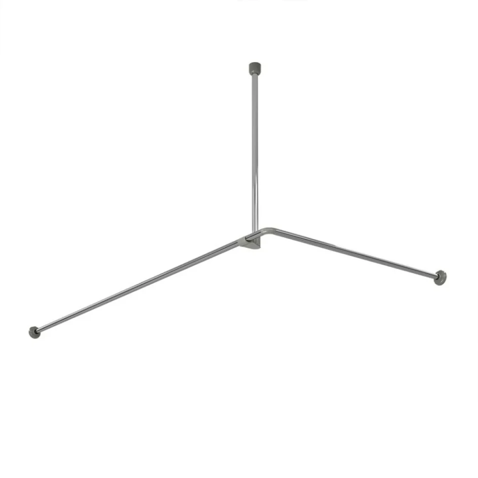 Угловой карниз для ванны Wasserkraft Dinkel SC-469018 180x90 см, Г-образный, серебристый