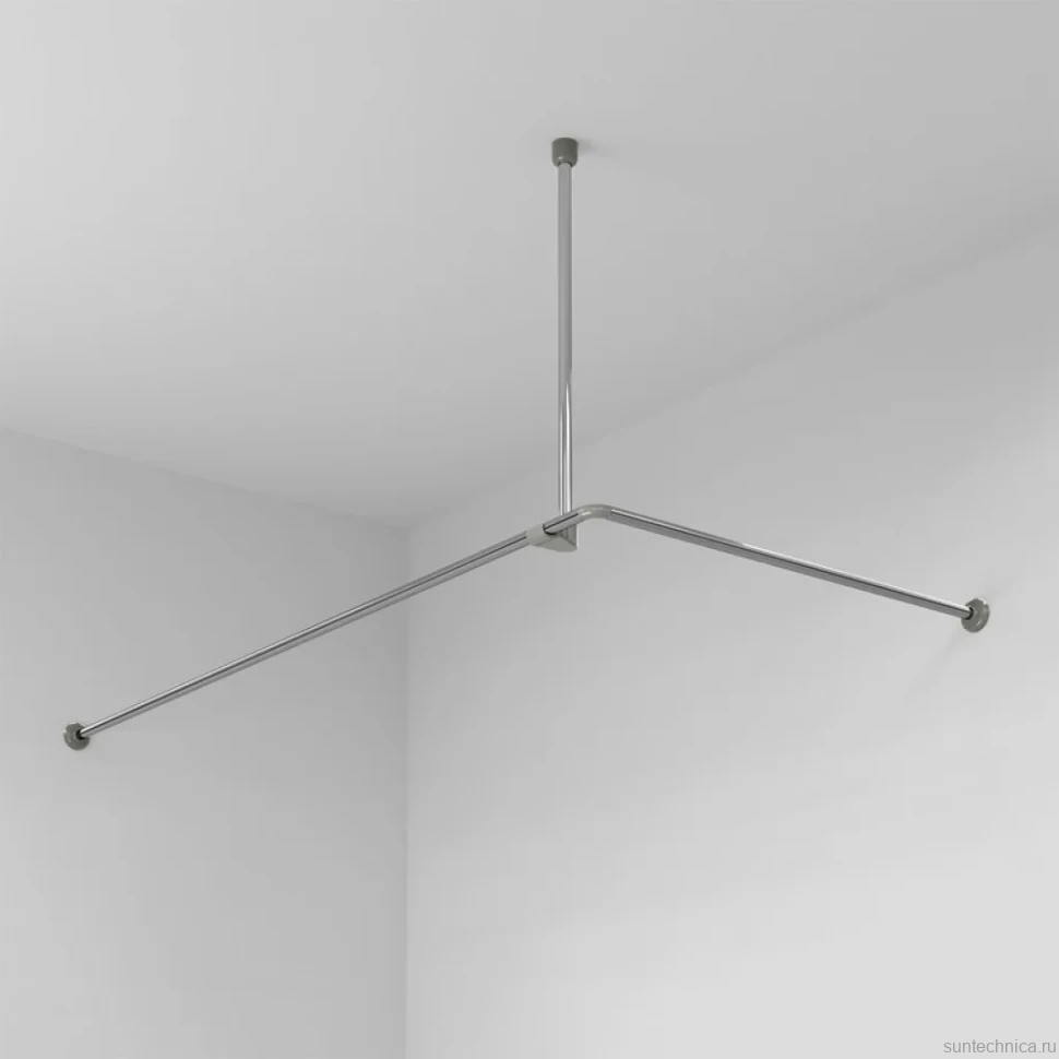 Угловой карниз для ванны Wasserkraft Dinkel SC-469018 180x90 см, Г-образный, серебристый